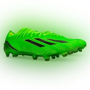 ADIDAS MEN'S X SPEEDPORTAL.1 FG SOLAR GREEN/BLACK
 Neon Athletic Cleats
